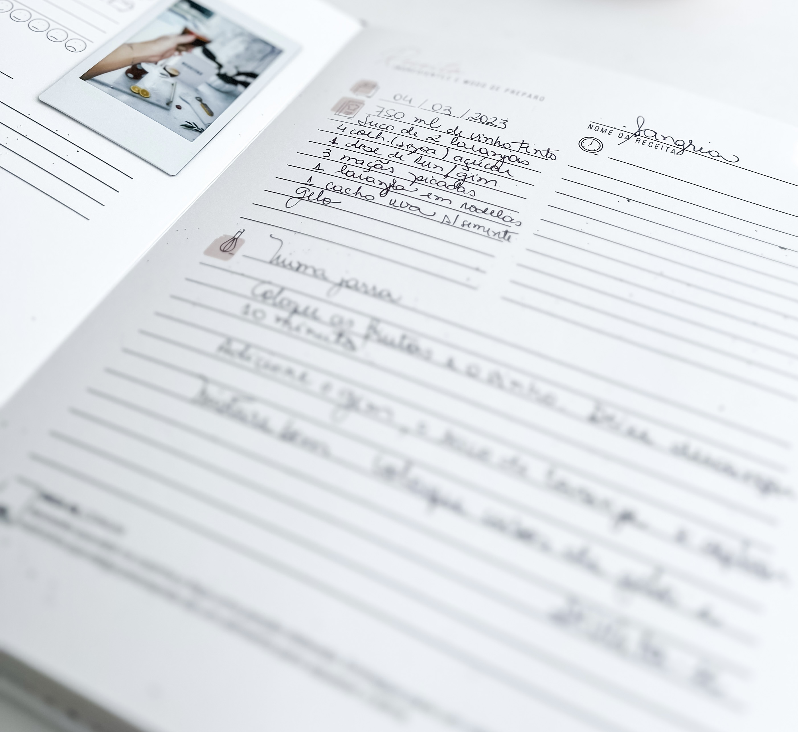 Diário de Receitas exemplo